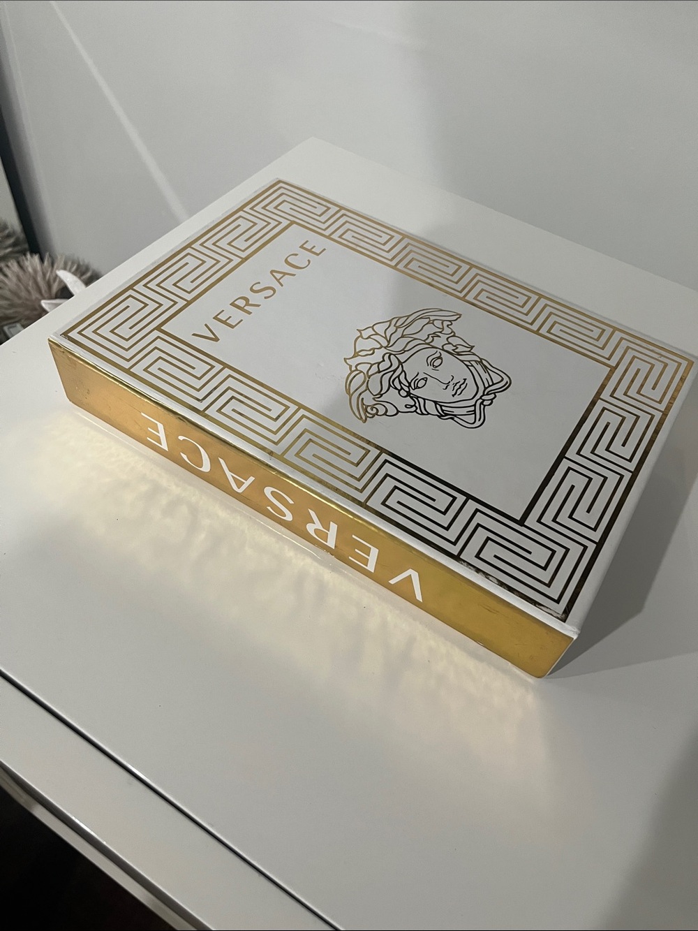 Versace White and Gold Medusa Decorative Box